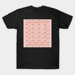 Retro vibes in warm peach, salmon pink and grey T-Shirt